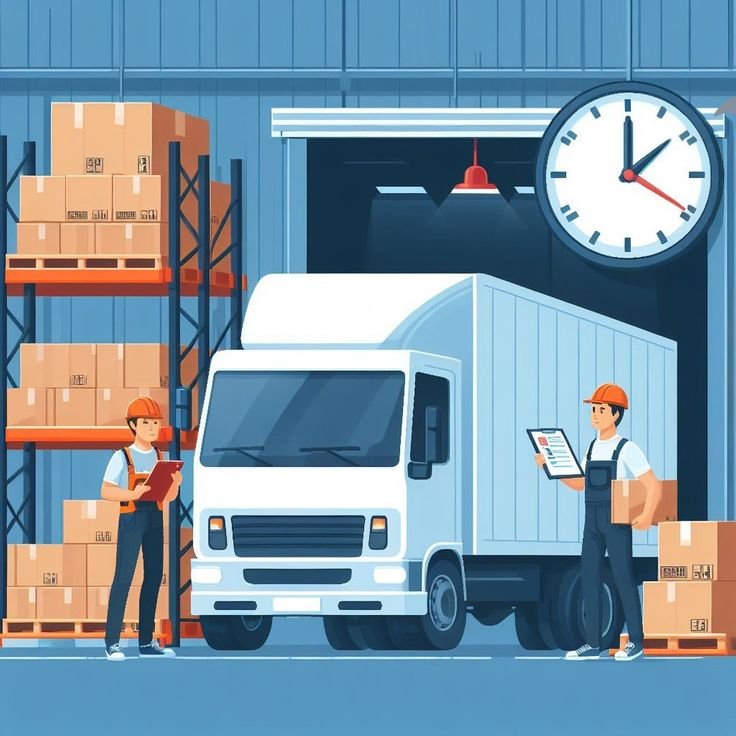download ai generated, warehouse, supply chain royalty free stock illustration image